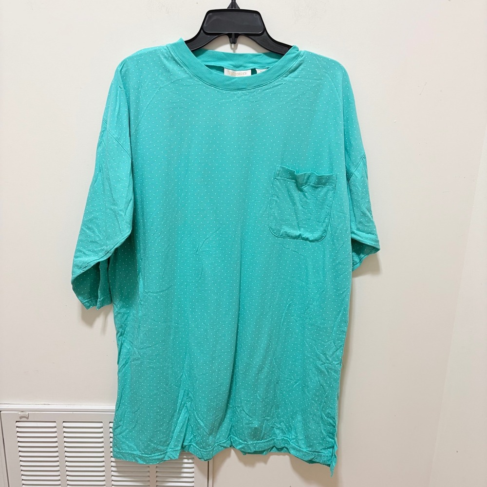 Victoria's Secret Vintage Gold Label Polka Dot Sleep Shirt Women M/L Cotton